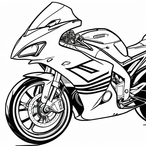 Racing Motorcycle colouring page