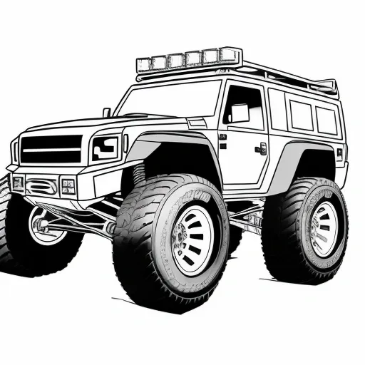 Off-Road Titan colouring page