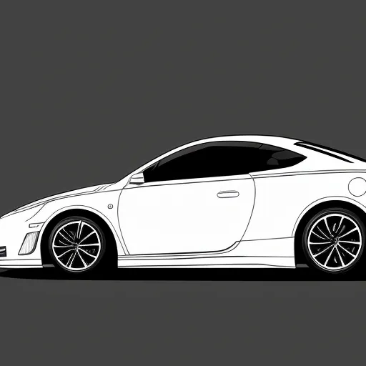 Aerodynamic Sports Car colouring page