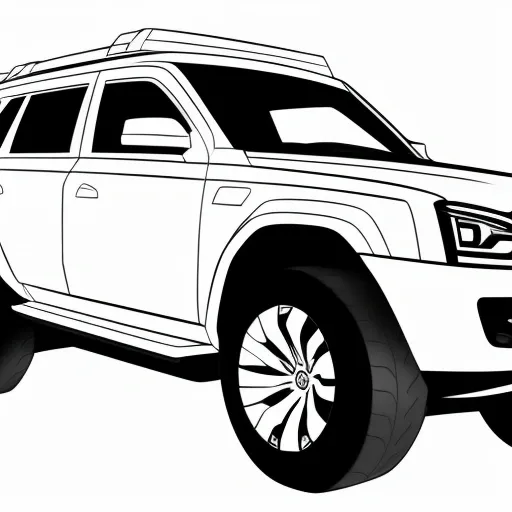 Concept SUV colouring page