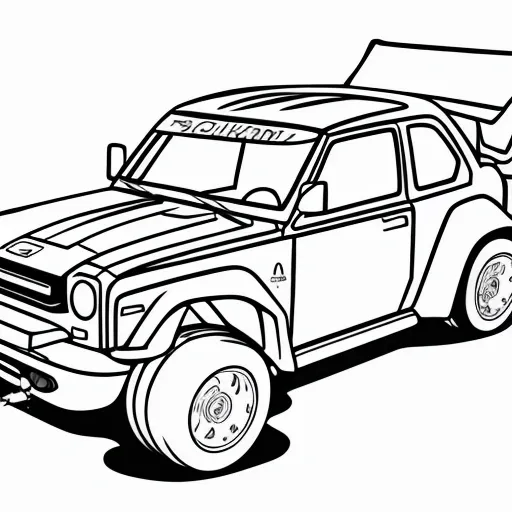 Rally Racer colouring page