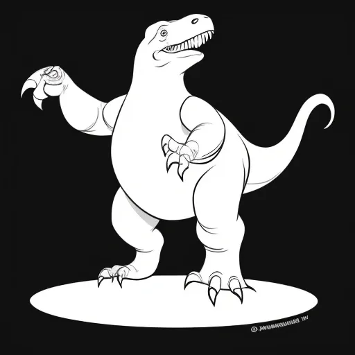 T-Rex Roar colouring page