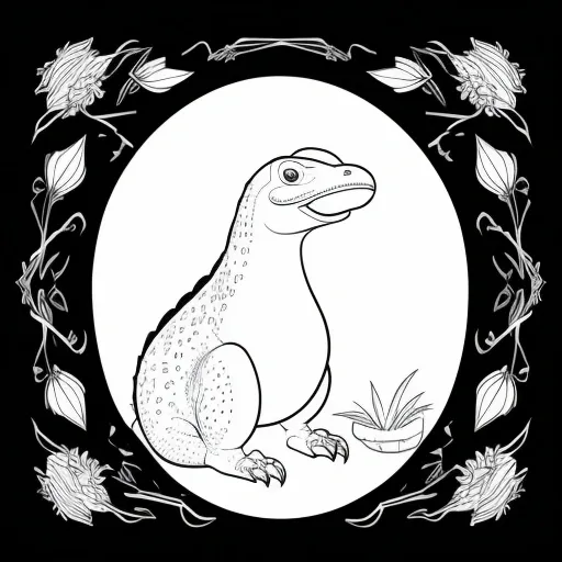 Hatching Dino colouring page