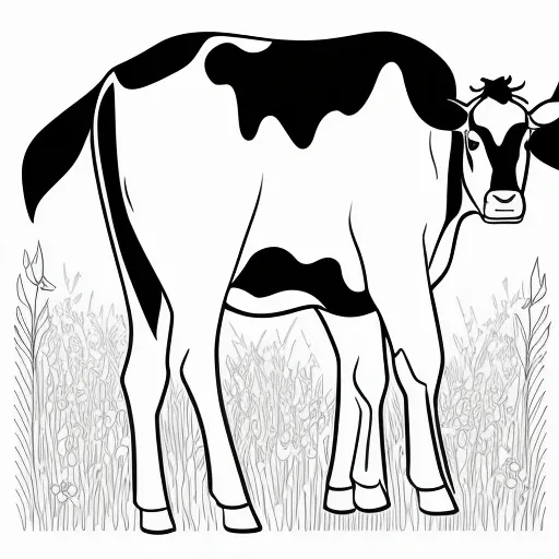Happy Cow colouring page
