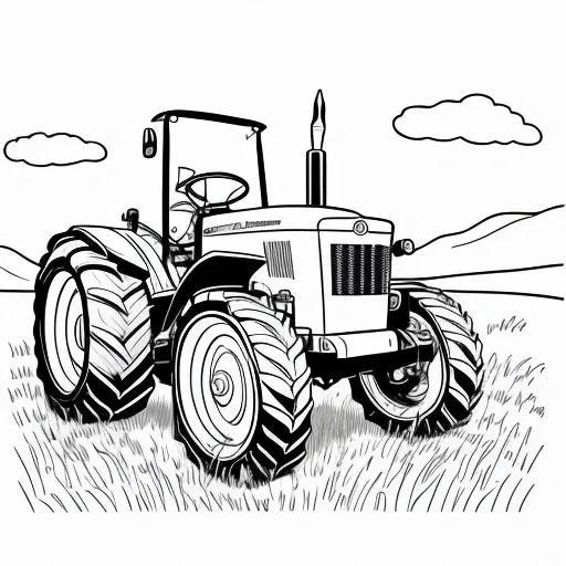 Red Tractor colouring page