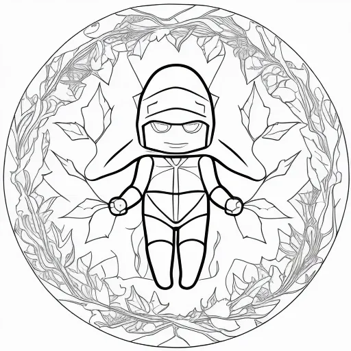 Nature Hero colouring page