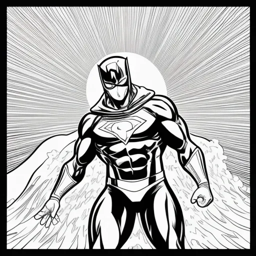 Water Hero colouring page