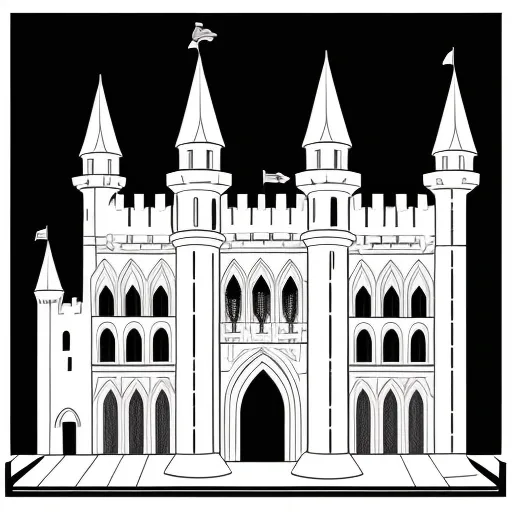 Medieval Battle colouring page