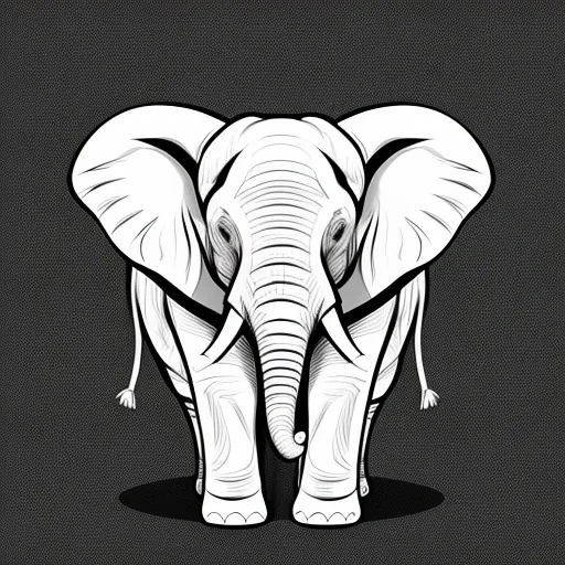 Baby Elephant colouring page