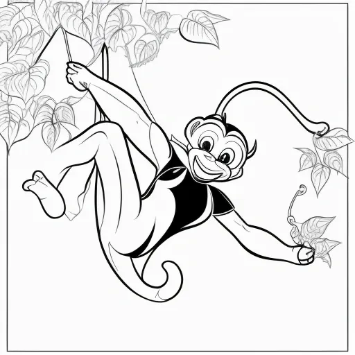 Cheeky Monkey colouring page