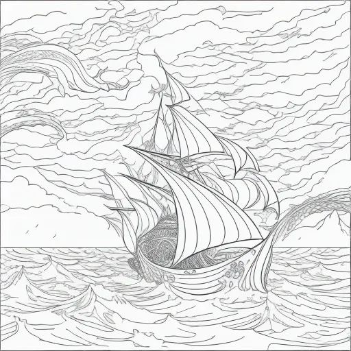 Sea Serpent colouring page