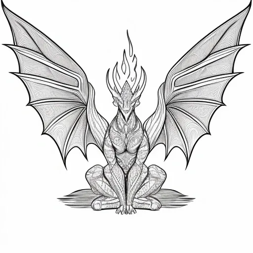 Friendly Dragon colouring page