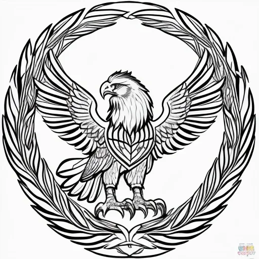 The Griffin colouring page