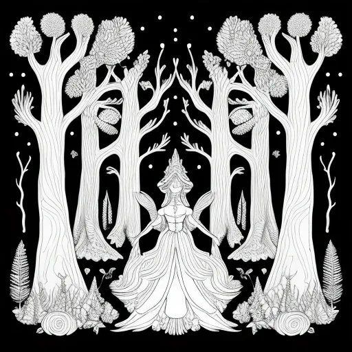 Enchanted Forest colouring page