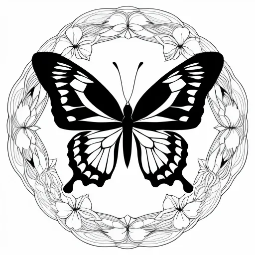 Butterfly colouring page