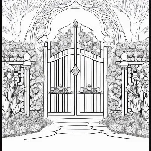 Flower Garden colouring page