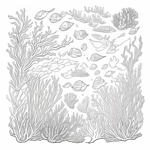 Coral Reef colouring page