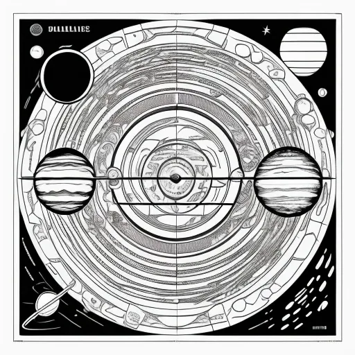 The Solar System colouring page