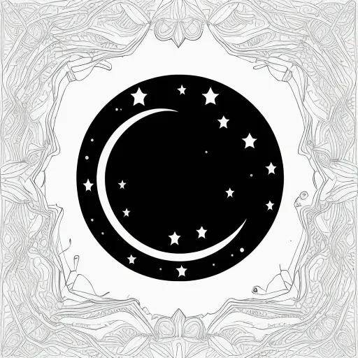 Smiling Moon colouring page