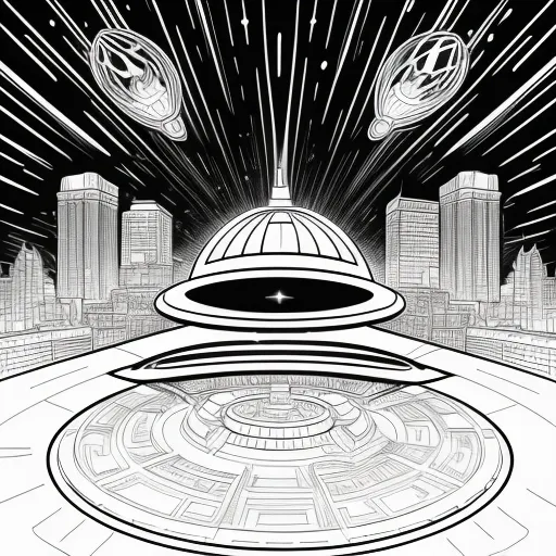 UFO Encounter colouring page